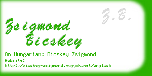 zsigmond bicskey business card